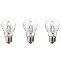 Diall E27 46W Halogen Dimmable Classic Light Bulb Pack of 3