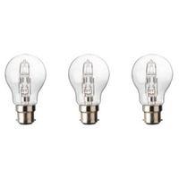 Diall B22 57W Halogen Dimmable Classic Light Bulb Pack of 3