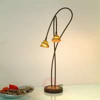 discrete table lamp fontaine 2 bulb iron gold