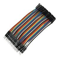 DIY 1-Pin Male to Female DuPont Breadboard Jumper Wires (40 PCS/10cm)