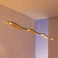 Dimmable LED pendant lamp Fluid with gold leaf