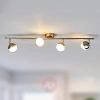 Discreet LED ceiling lamp Jonne, matt nickel