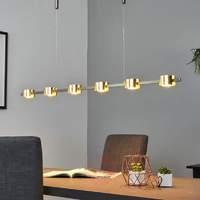 Dimmable LED hanging lamp Niro w. gold finish