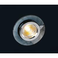 diyas il30816bl black crystal recessed chamfered round downlight fasci ...