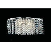 diyas il30571 fabio crystal wall light in polished chrome finish