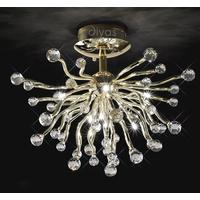 diyas il30875 tizio gold and crystal ceiling light