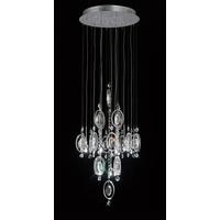 Diyas IL31353 Solana Glass and Crystal Ceiling Pendat Light