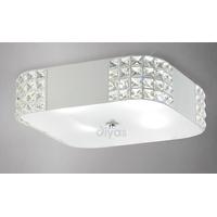 Diyas IL31191 Denver Flush Ceiling Light in Polished Chrome