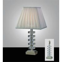 Diyas IL11005 + ILS20232 Dusit Crystal Table Lamp in Silver Finish