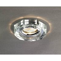 diyas il30823ch clear crystal recessed hexagonal downlight fascia