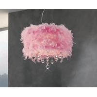 Diyas IL30742/PI Ibis Ceiling Pendant Light with Pink Shade