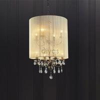 Diyas IL30069 Ella Crystal Chandelier with Cream Shade