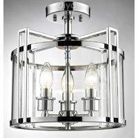 Diyas IL31080 Eaton 3 Light Ceiling Lantern in Polished Chrome