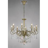 Diyas IL32078 Libra Crystal Ceiling Pendant in Antique Brass