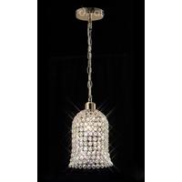 Diyas IL60015 + IL30760 Kudo French Gold Suspension with Crystal Shade