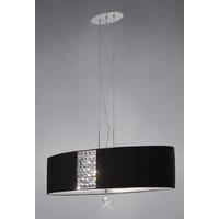 Diyas IL31173/BL Evelyn Black And Crystal Oval Ceiling Pendant