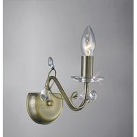 Diyas IL31221 Willow Single Wall Light in Antique Brass Finish