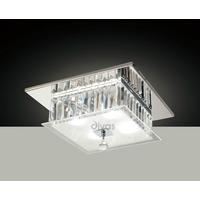 diyas il30245 tosca glass ceiling flush light in polished chrome