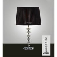 Diyas IL11023 + ILS20204 Elenor Crystal Table Lamp in Silver Finish