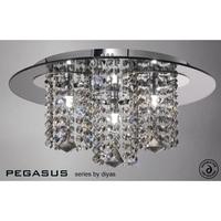 Diyas IL31466 Pegasus Crystal Flush Ceiling Light