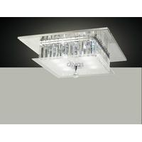 Diyas IL30246 Tosca Glass Ceiling Flush Light in Polished Chrome