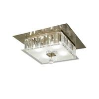 diyas il30247 tosca glass ceiling flush light in antique brass