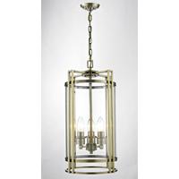 Diyas IL31092 Eaton 3 Light Ceiling Pendant Light in Antique Brass