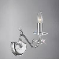Diyas IL31211 Willow Single Wall Light in Polished Chrome Finish