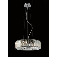 Diyas IL30072 Torre Crystal Ceiling Pendant Light in Polished Chrome Finish