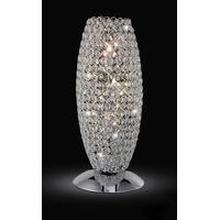 Diyas IL30411 Kos Crystal Table Lamp in Polished Chrome Finish