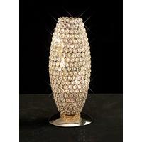 Diyas IL30766 Kos Crystal Table Lamp in French Gold Finish