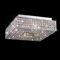 Diyas IL30431 Piazza Polished Chrome Crystal Flush Ceiling Light