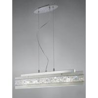 Diyas IL31253 Cosmic Frosted Glass and Crystal Ceiling Pendant Light