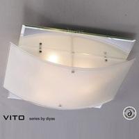 Diyas IL30992 Vito Frosted Glass Flush Ceiling Light