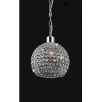 Diyas IL60000 + IL60007 Kudo Polished Chrome Suspension with Crystal Shade