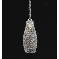 Diyas IL60000 + IL60005 Kudo Polished Chrome Suspension with Crystal Shade