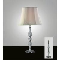 Diyas IL11024 + ILS20279 Albas Crystal Table Lamp in Silver Finish