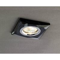 diyas il30812bl black crystal recessed chamfered square downlight fasc ...