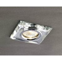 Diyas IL30812CH Clear Crystal Recessed Chamfered Square Downlight Fascia