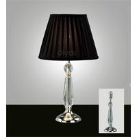 Diyas IL11006 + ILS20202 Zina Crystal Table Lamp in Silver Finish