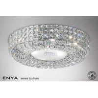 Diyas IL31201 Enya 6 Light Crystal Flush Ceiling Light
