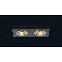 diyas il30807bl black crystal recessed rectangle downlights fascia