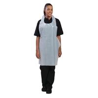 Disposable Polythene Bib Aprons White Pack of 100