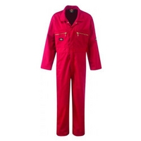 Dickies Dickies Redhawk Zip Front Coverall Red Junior 30