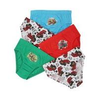 Dinotrux Ty Character Design Boys 100% Cotton Elasticated Waist Briefs - 5 Pack - Multicolour