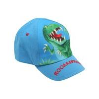 Dinosaur Roar boys vibrant blue printed slogan roar adjustable baseball cap - Blue