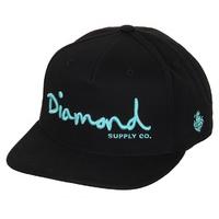 diamond og script snapback cap black