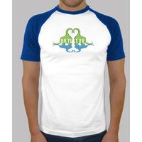 Dino Love baseball t-shirt