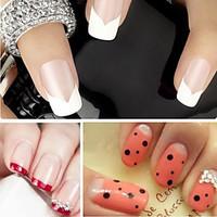 DIY French Manicure Nail Art Decorations Round Form Fringe Guides Nail Sticker