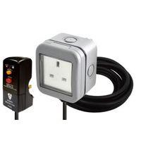 Diall Grey Outdoor Socket & RCD Plug